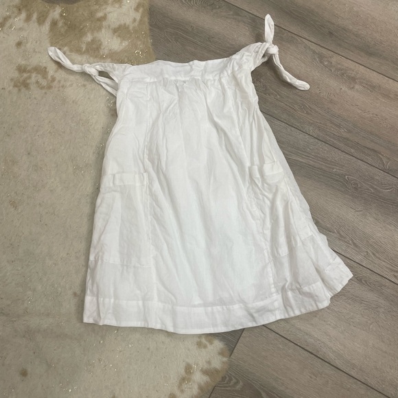 Free People Tops - Free people peach a-line tunic white tie sleeve top